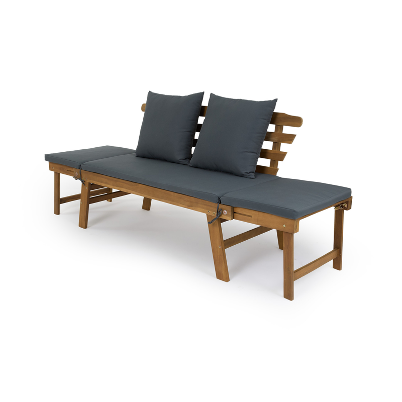 Lifa Garden 2-in-1 Houten Tuinbank en Ligbed.