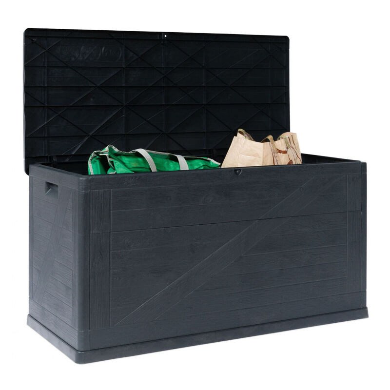 De Toomax Weersbestendige Opbergbox WOOD is een handige opbergbox voor al je buitenspullen. De Toomax Weersbestendige Opbergbox WOOD is een handige opbergbox voor al je buitenspullen.