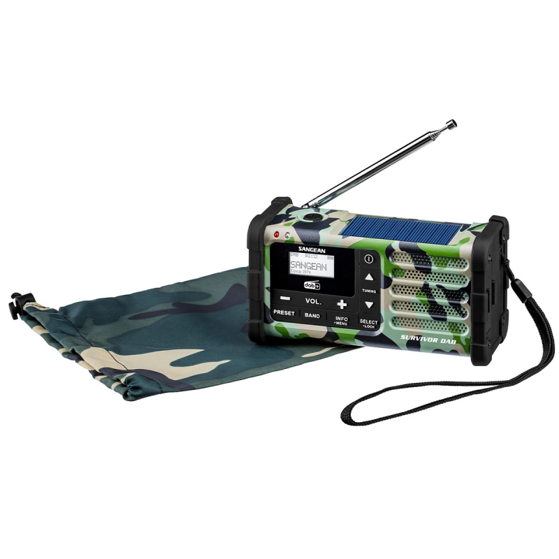 De Sangean MMR-88 CAMO DAB+/FM Noodradio.