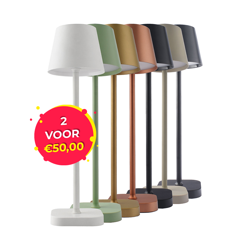 De FlinQ Draadloze LED Tafellamp in alle kleuren. De FlinQ Draadloze LED Tafellamp in alle kleuren.