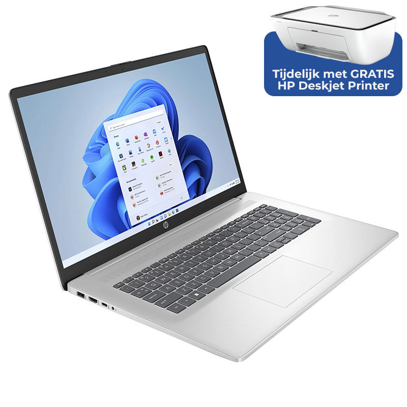 De HP 17-cn3955nd Laptop wordt tijdelijk geleverd met gratis HP Deskjet Printer. De HP 17-cn3955nd Laptop wordt tijdelijk geleverd met gratis HP Deskjet Printer.