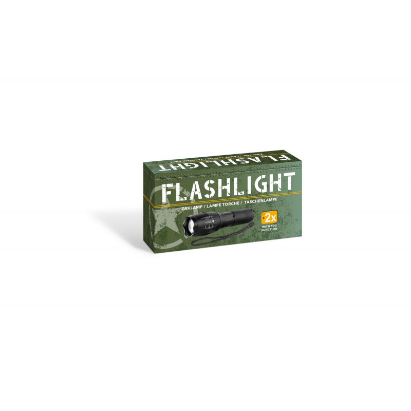 Militaire Zaklamp 1+1 GRATIS