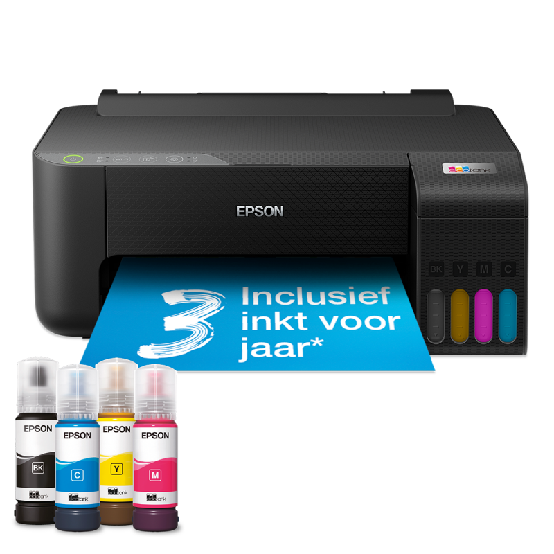 Epson EcoTank ET-1810 met inkt.