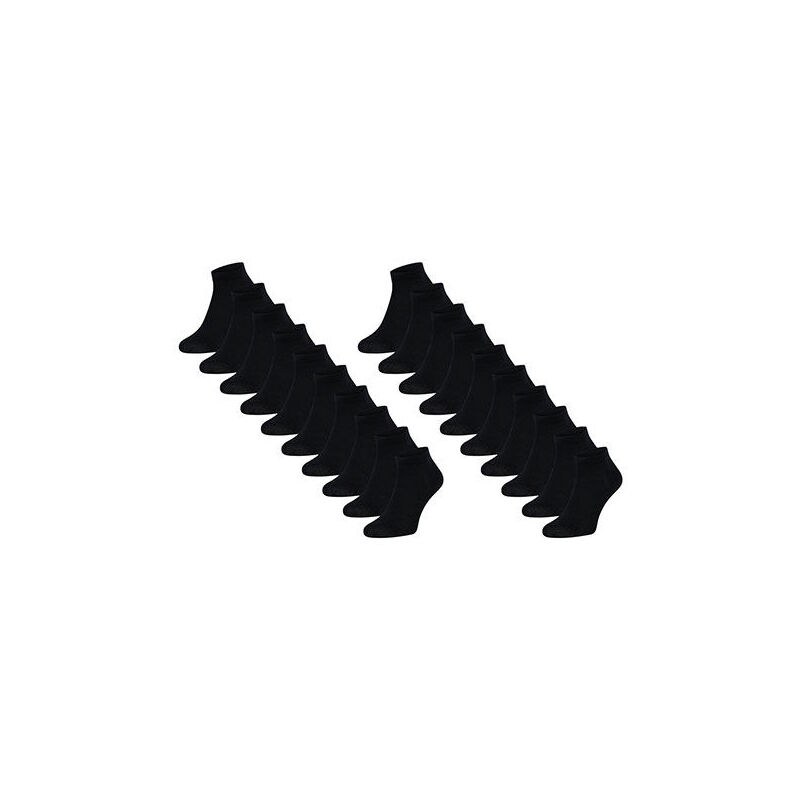 Het pakket van 20 zwarte Sneaker Sokken van Mario Russo.