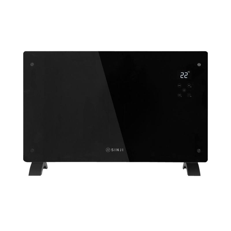 De Sinji Smart Paneelverwarmer is verkrijgbaar in de kleuren zwart en wit. 