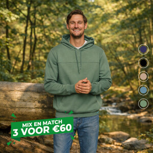 Mario Russo Torino Hoodie navy &ndash; moderne heren hoodie met buidelzak en capuchon, verkrijgbaar in meerdere kleuren.