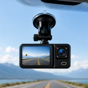De Denver CCT-2500 Dashcam met Dubbele Camera.