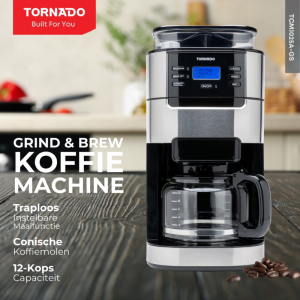 Tornado TCM-1025A Filter Koffiezetapparaat met Bonenmaler
